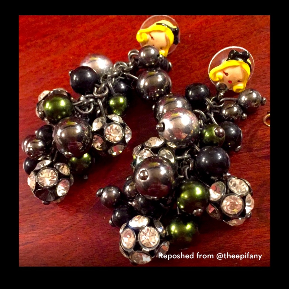 Harajuku Lovers Black and Silver Earrings
